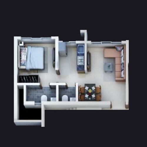 Dimple 19 North 1 BHK Layout