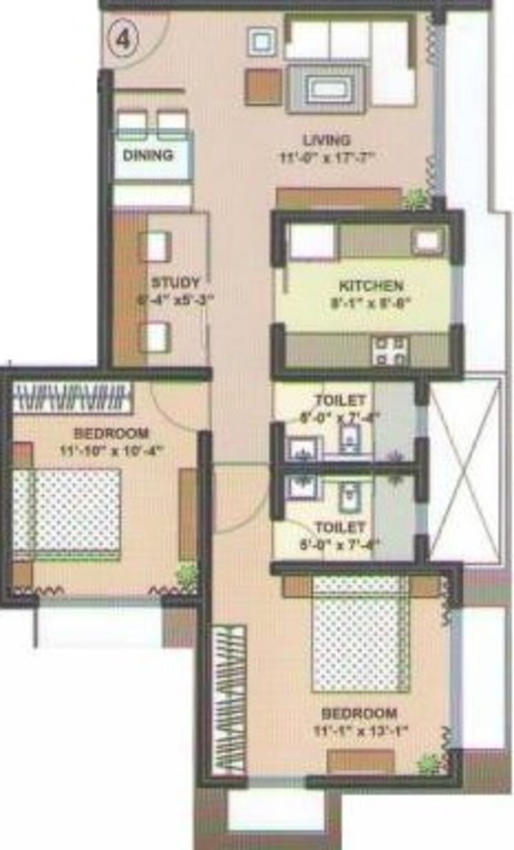 Other, dlh-orchid 2 Bedroom 900 Sq.Ft. Apartment In Lokhandwala Complex Mumbai 8856273