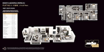  4 BHK Apartment at Dosti Eastern Bay, Wadala – for Rent