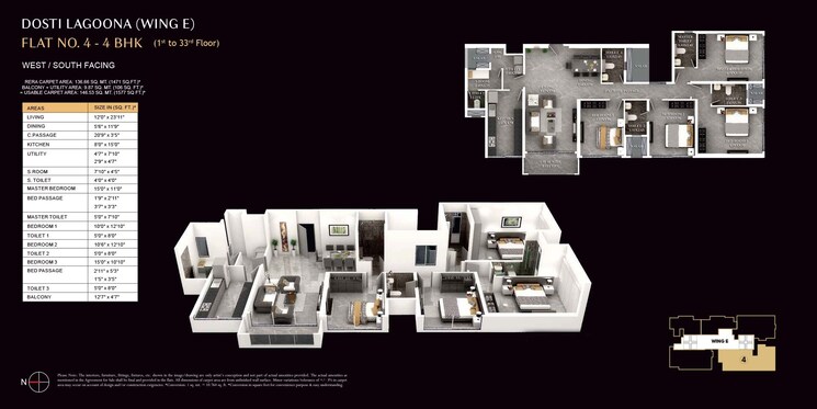 Other, dosti-eastern-bay 4 Bedroom 1575 Sq.Ft. Apartment In Wadala Mumbai 8915236