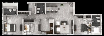  3 BHK Apartment at Dosti Eastern Bay Phase 3, Loyld's Estate – for Rent