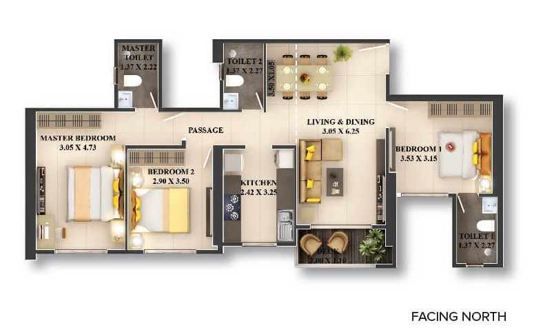 Other, dosti-mezzo-22 3 Bedroom 938 Sq.Ft. Apartment In Sion East Mumbai 6685254