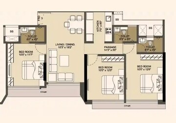 3 BHK Apartment at Dotom Hilton, Poisar – for Sale
