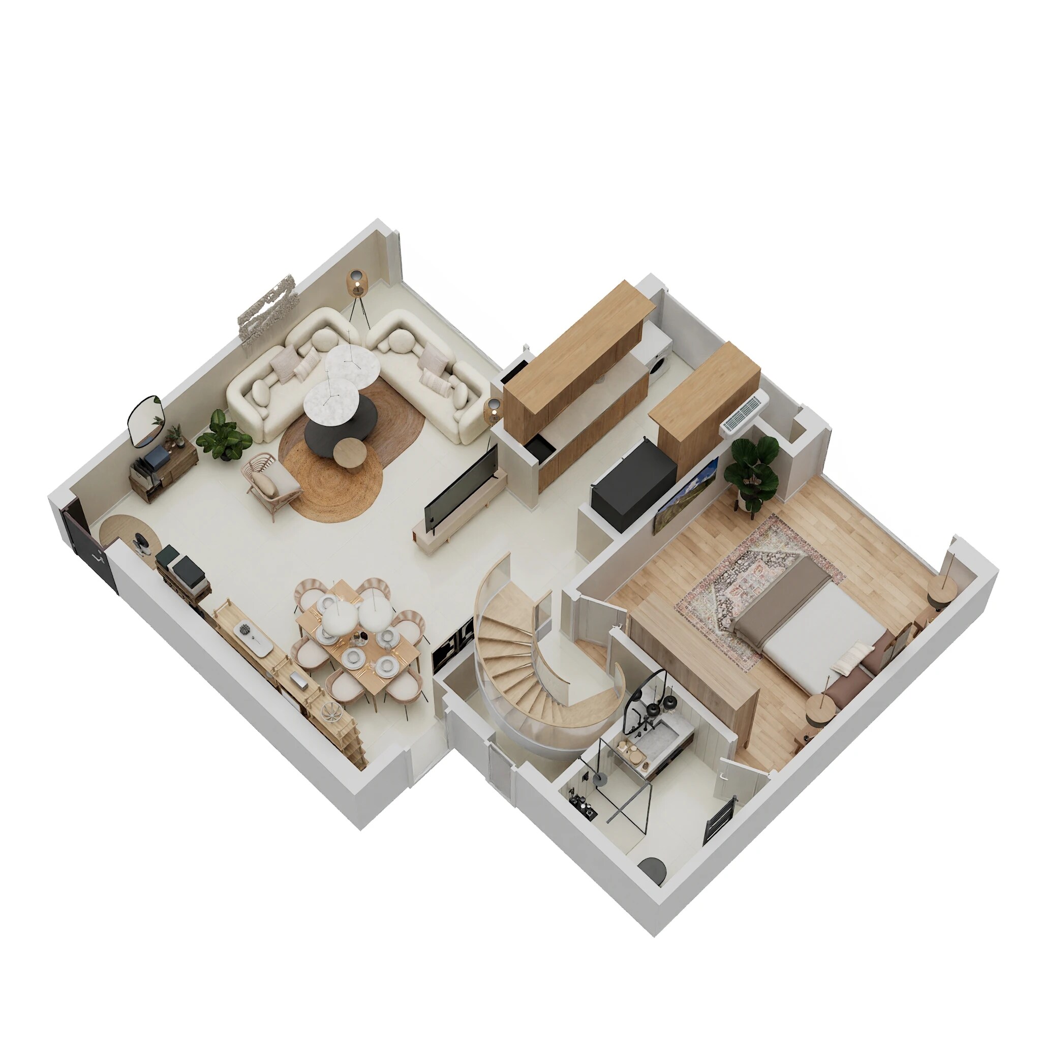 Floor plan of 3 BHK 1209 Sq. Ft. Apartment in Dotom Jewel, Mumbai