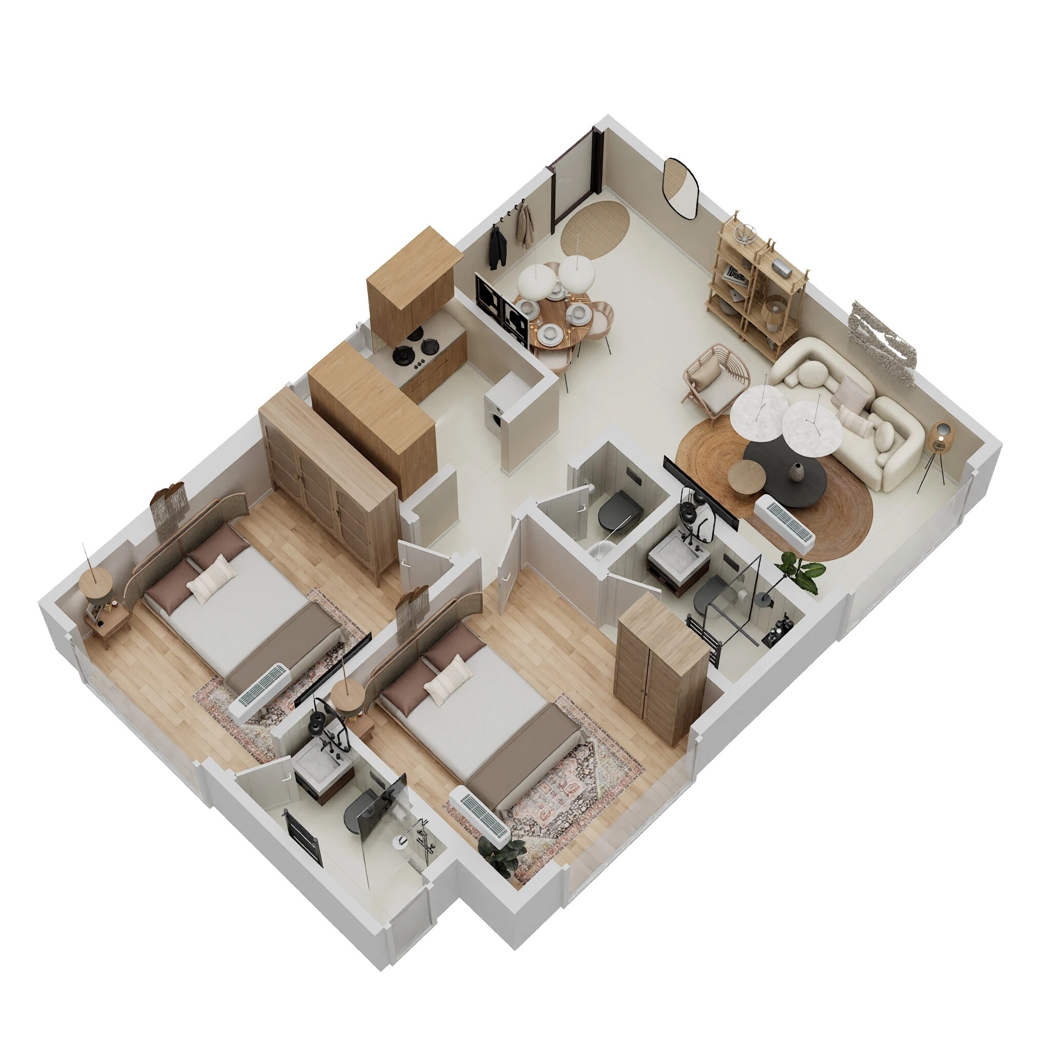 2 BHK 633 Sq. Ft. Apartment