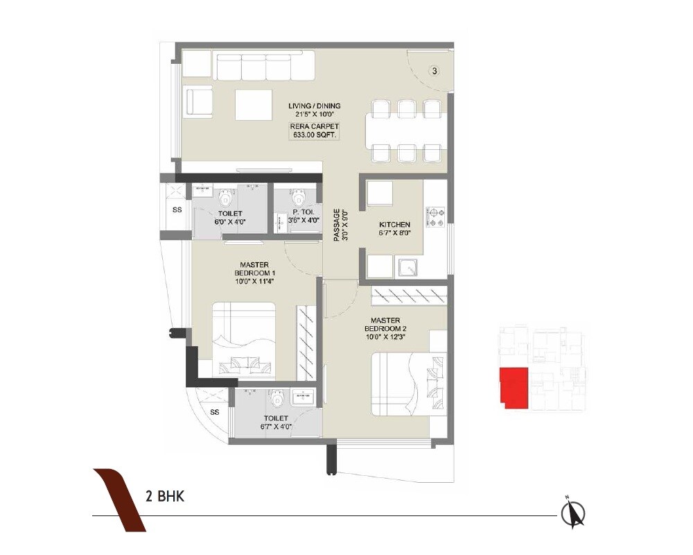  2 BHK Apartment at Dotom Vue, Borivali West – for Sale