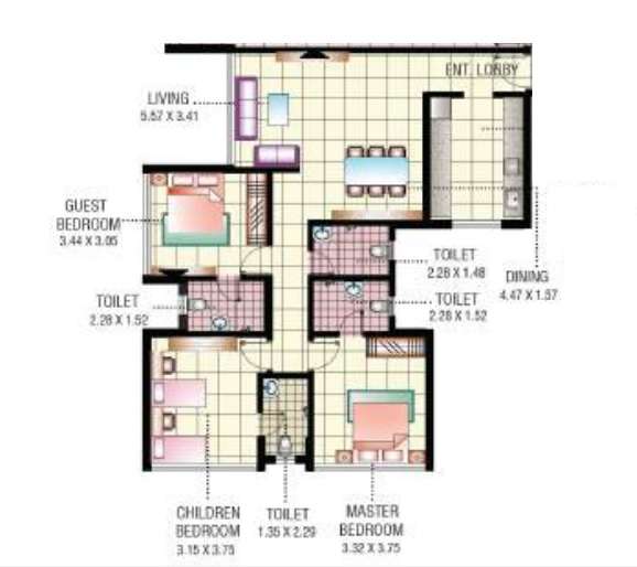 dss mahavir universephoeenix apartment 3 bhk 1012sqft 20230417170453