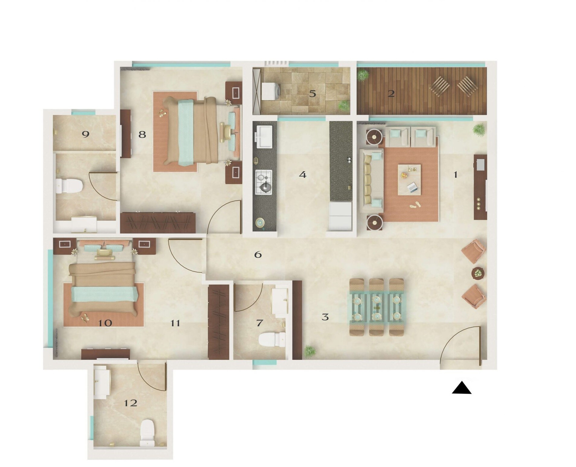 Other, dynamix-astrum 2 Bedroom 872 Sq.Ft. Apartment In Upper Govind Nagar Mumbai 8945577