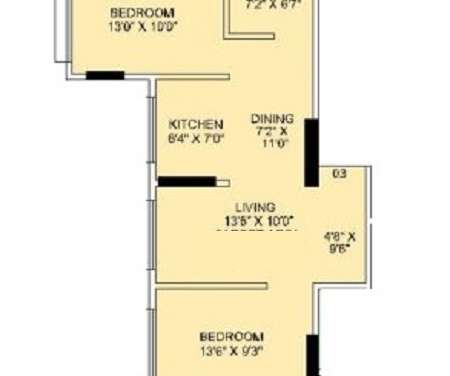 earth darshan apartment 2 bhk 685sqft 20213624173659