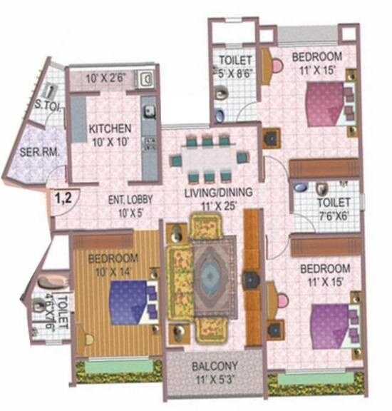 Other, ekta-lake-lucerne 3 Bedroom 1350 Sq.Ft. Apartment In Powai Mumbai 7865491