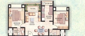  2 BHK Apartment at Ekta Meadows, Khatau Estate – for Rent