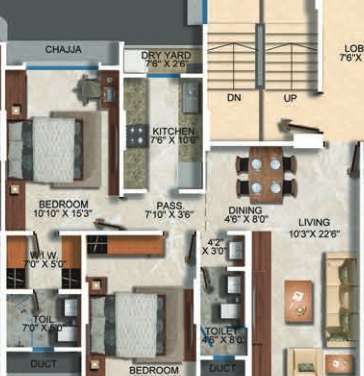ekta trinity apartment 2 bhk 907sqft 20201423121459