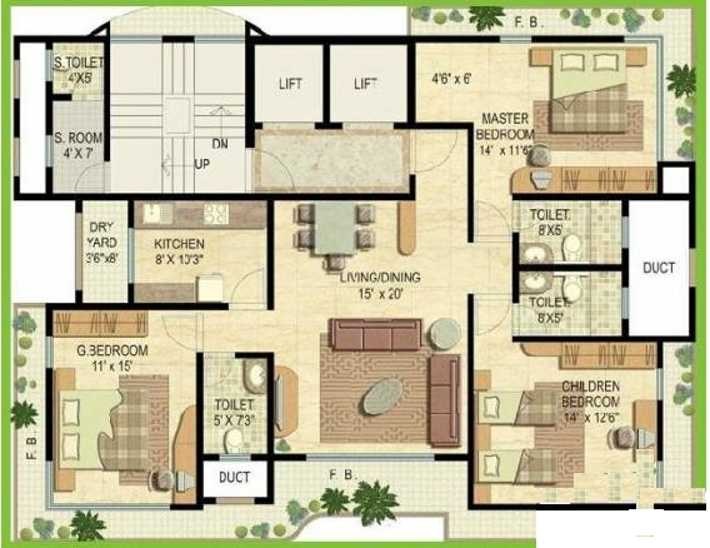 Ekta World Eminente 1 3 BHK Layout