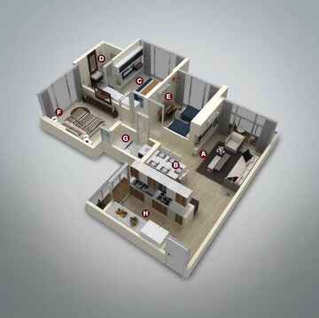  3 BHK Apartment at Ekta World Tripolis, Motilal Nagar – for Sale