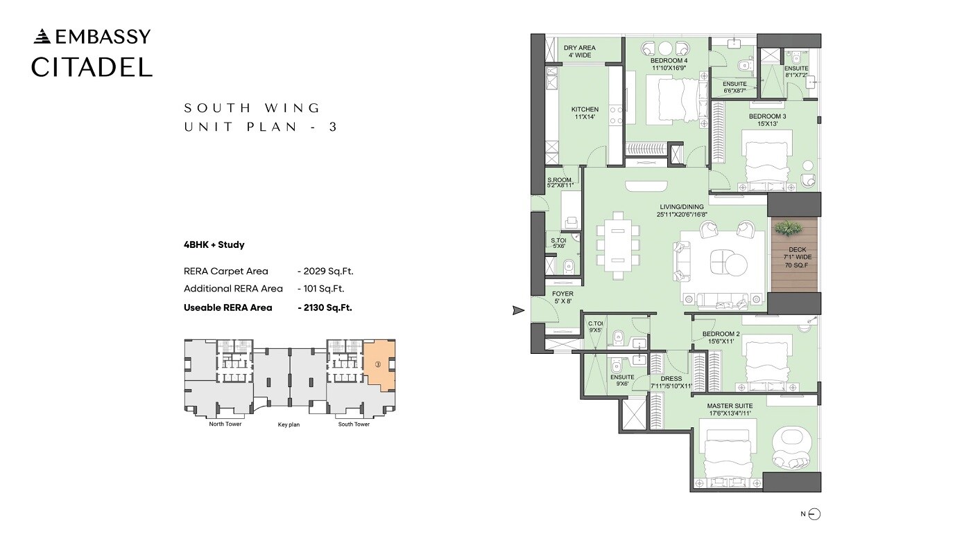 4 BHK 2130 Sq. Ft. Apartment