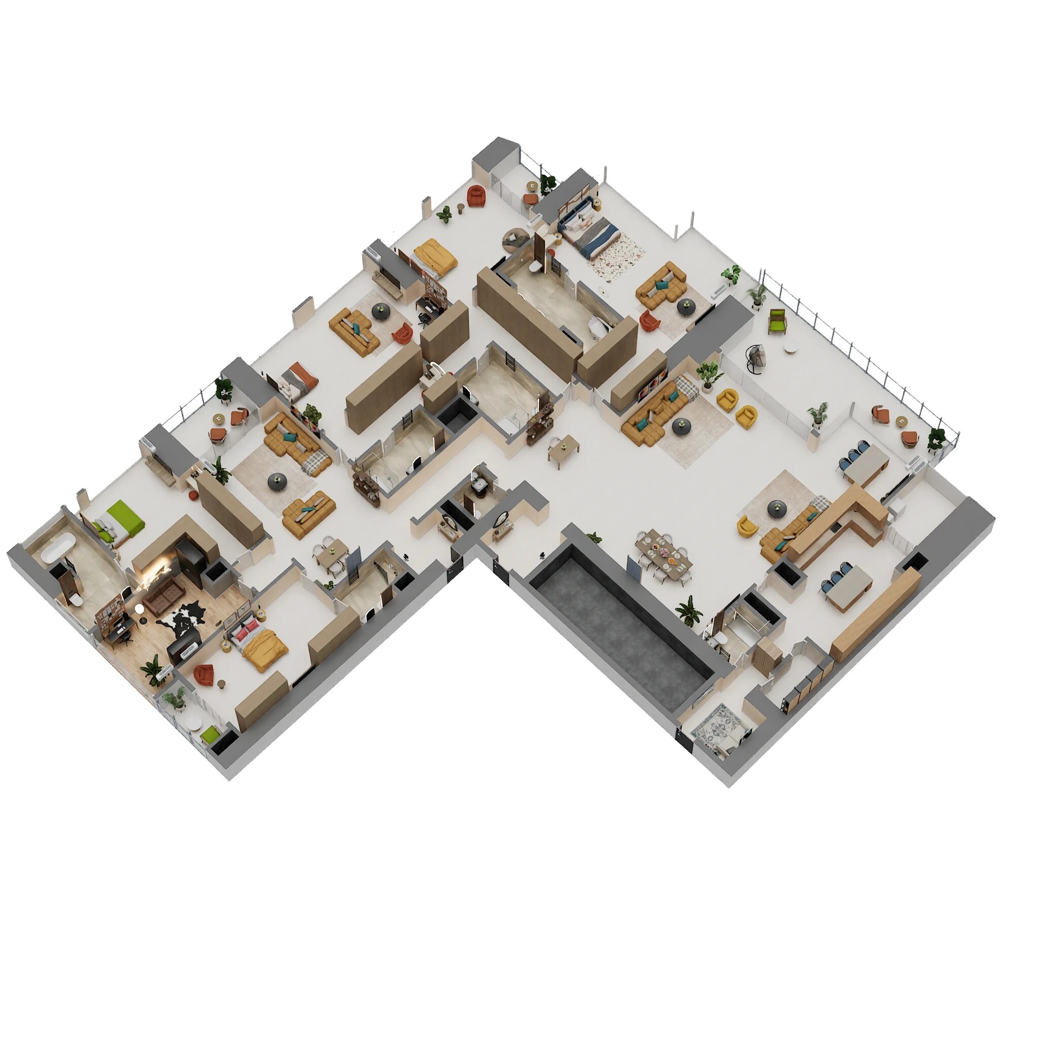Floor plan of 5 BHK 5560 Sq. Ft. Apartment in Embassy Citadel, Mumbai