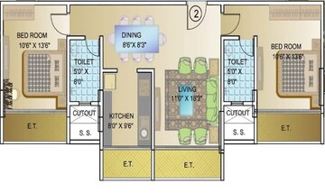 2 BHK Apartment at Eon One, Agar Bazar – for Sale
