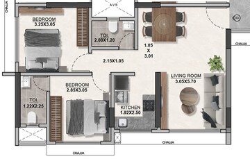  2 BHK Apartment at Eshaan Shri Datta Prasad CHS, Nahur East – for Sale