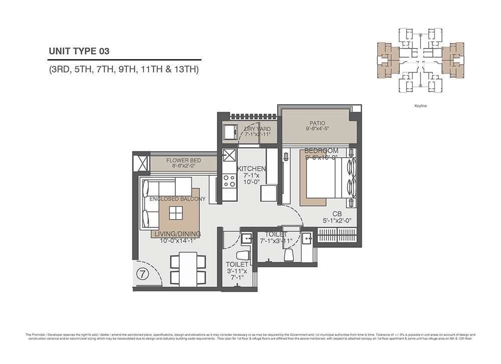 1 BHK 413 Sq. Ft. Apartment in Evershine Amavi 303 Phase 2