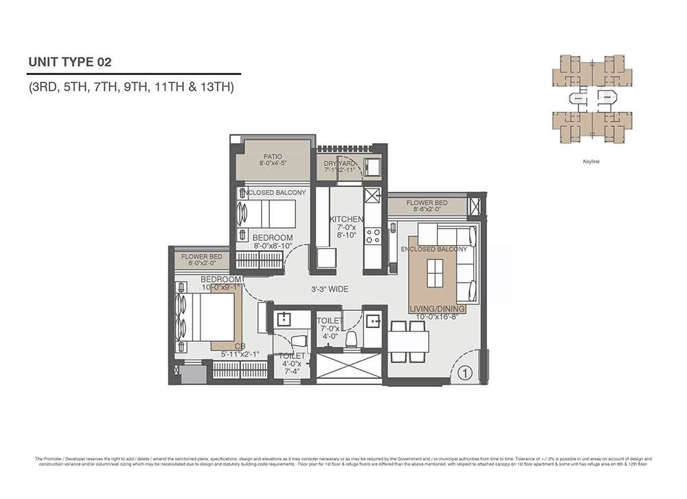 1 BHK 402 Sq. Ft. Apartment in Evershine Amavi 303 Phase 3