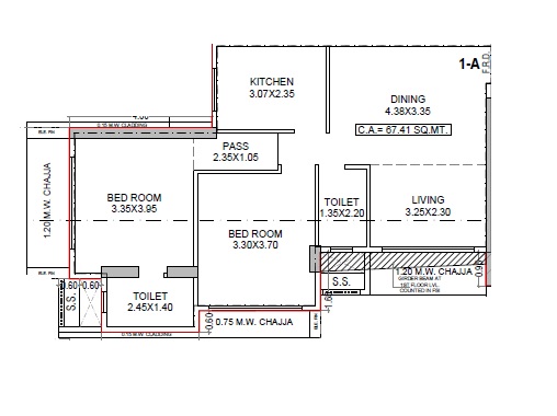 2 BHK 712 Sq. Ft. Apartment in Evershine Bliss