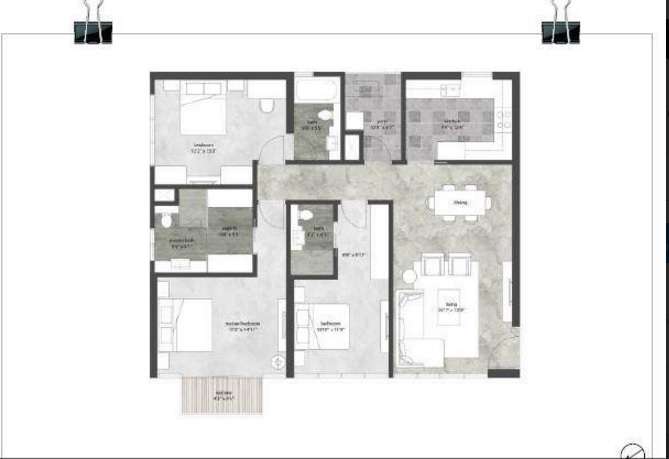 3 BHK 2406 Sq. Ft. Apartment in Forum Serendipity