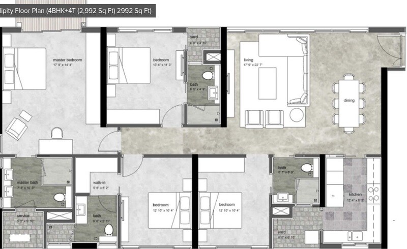 Other, forum-serendipity 4 Bedroom 2992 Sq.Ft. Apartment In Bandra Kurla Complex Mumbai 8105542