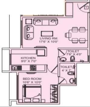 1 BHK 450 Sq. Ft. Apartment in Galaxy Pinnacle