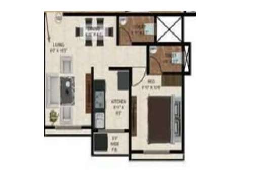ganraj beauty landmark apartment 1 bhk 680sqft 20235925155933