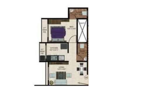 ganraj beauty landmark apartment 1 bhk 690sqft 20235925155945