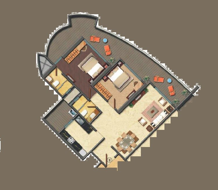 Floor plan of 2 BHK Apartment - 764 sq. ft. in Gauri Excellency, Mumbai