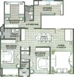 GHP Millennium Tower 3 BHK Layout