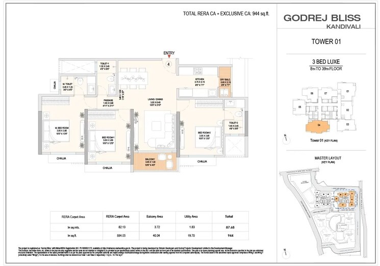 Other, godrej-bliss-kandivali 3 Bedroom 1084 Sq.Ft. Apartment In Kandivali East Mumbai 8777203