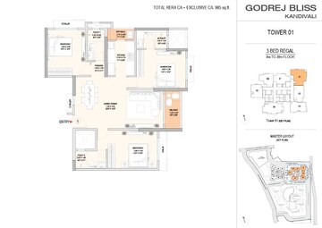  3 BHK Apartment at Godrej Bliss Kandivali, Kandivali East – for Sale