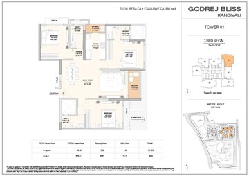  3 BHK Apartment at Godrej Bliss Kandivali, Kandivali East – for Sale