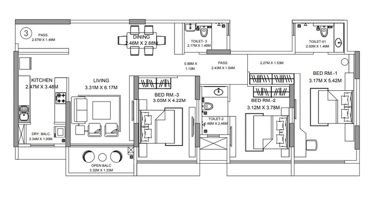 Other, godrej-central 3 Bedroom 1165 Sq.Ft. Apartment In Chembur Mumbai 8627737