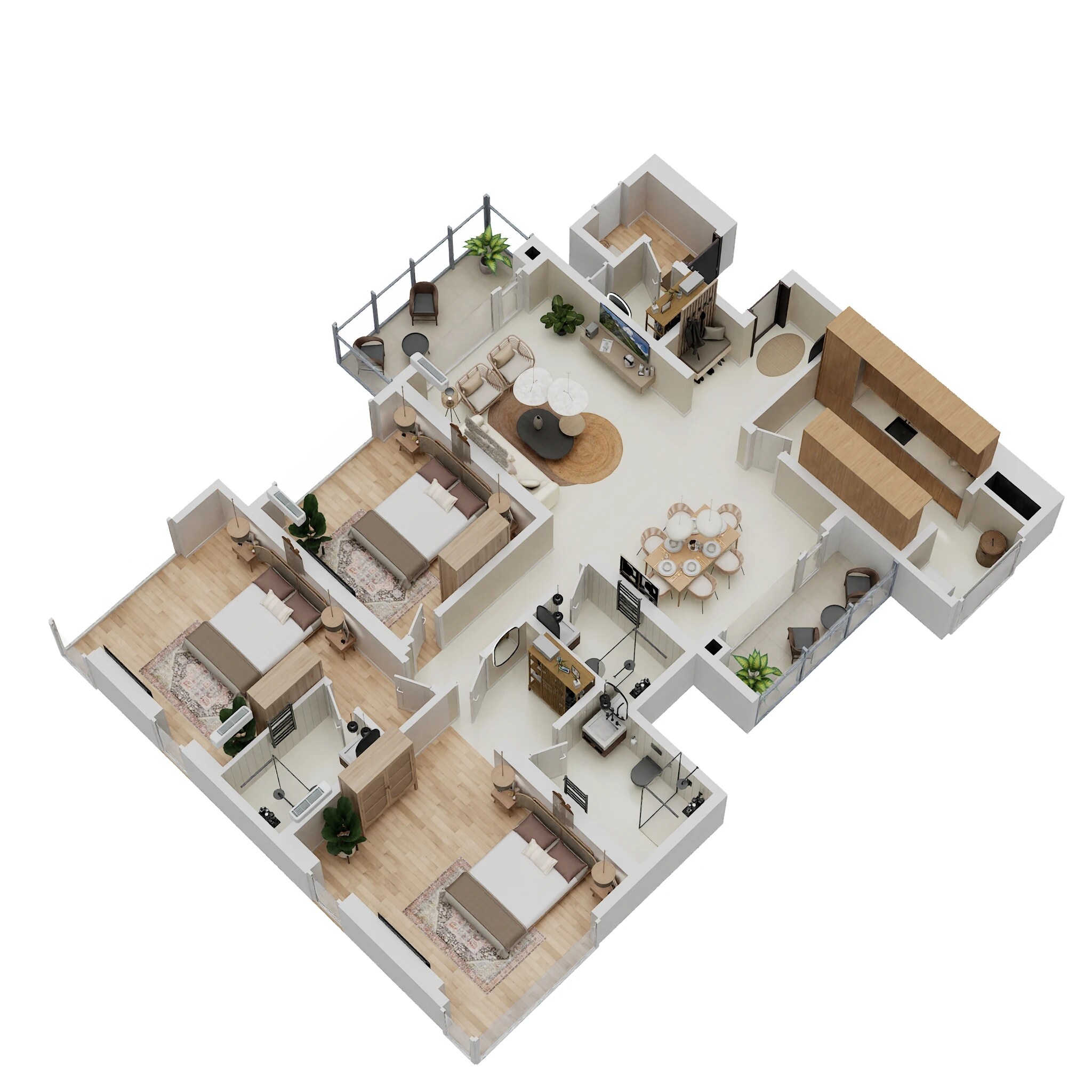 3 BHK 1282 Sq. Ft. Apartment