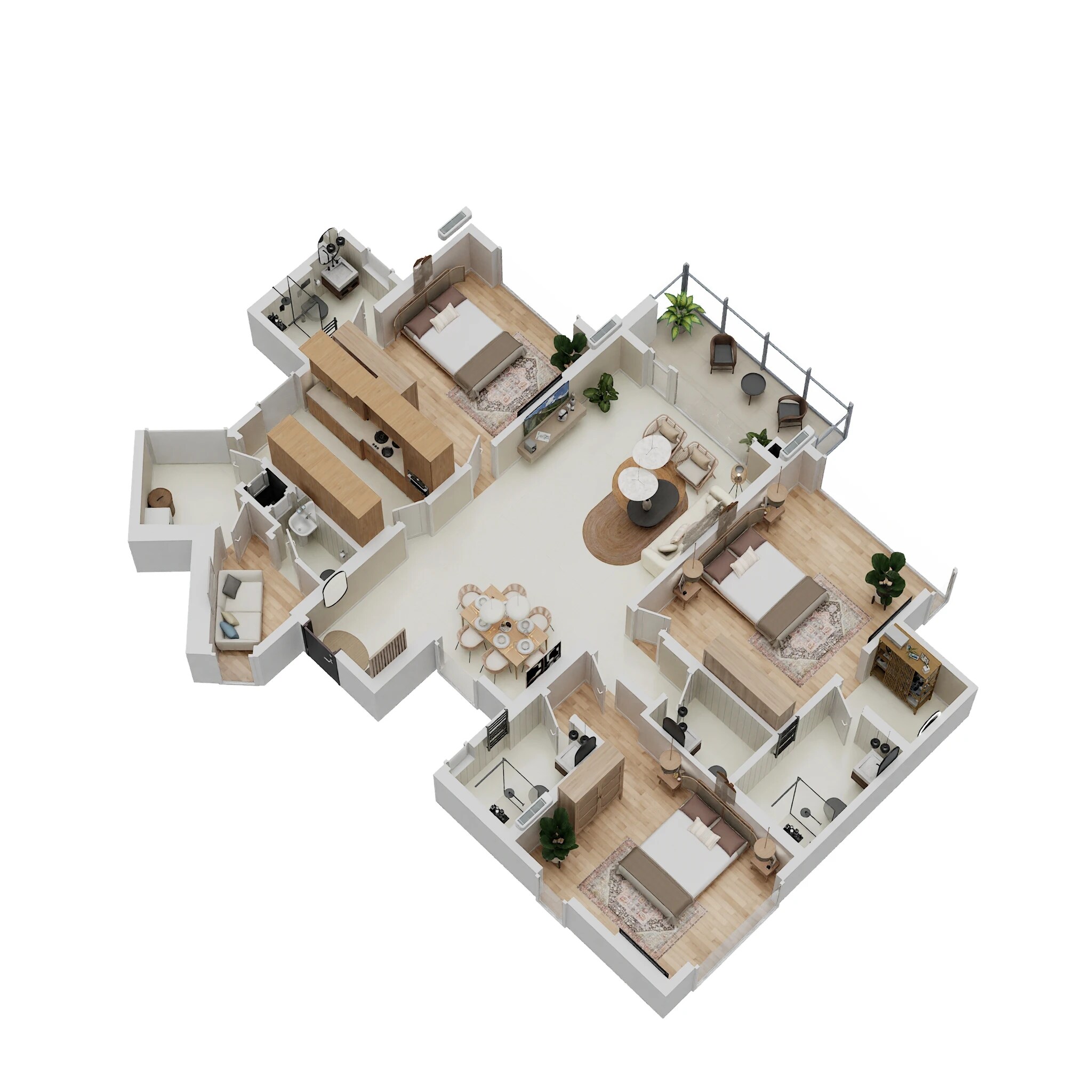 3 BHK 1370 Sq. Ft. Apartment