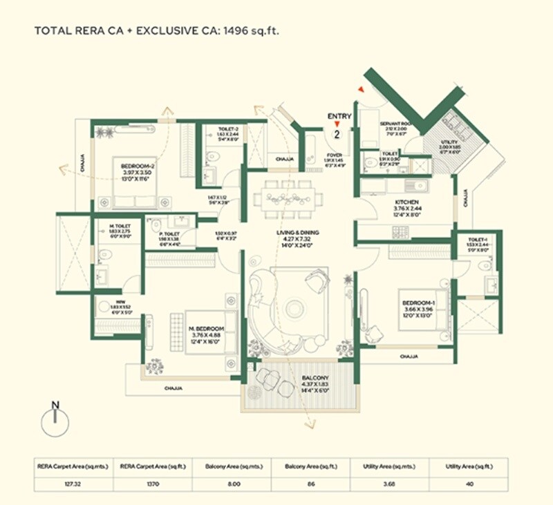 Other, godrej-five-gardens 3 Bedroom 1370 Sq.Ft. Apartment In Matunga East Mumbai 9057457