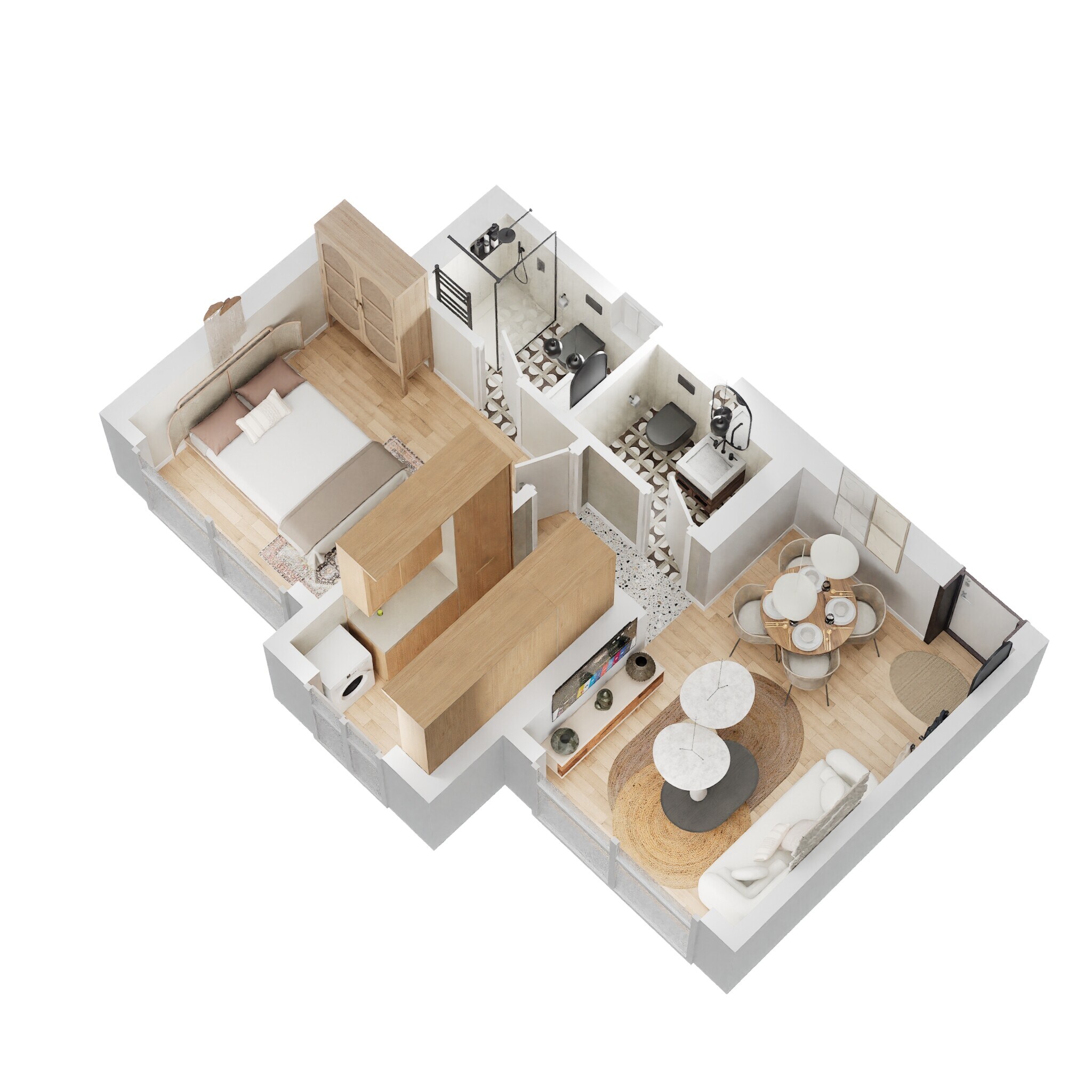 Floor plan of 1 BHK Apartment - 428 sq. ft. in Godrej Nest Kandivali, Mumbai
