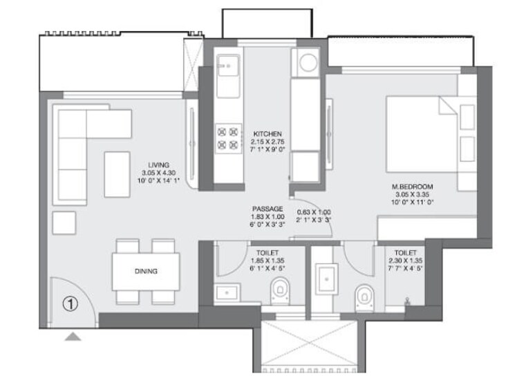 Other, godrej-nest-kandivali 1 Bedroom 428 Sq.Ft. Apartment In Kandivali East Mumbai 9066441