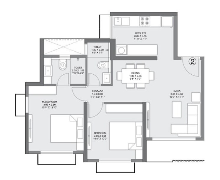 Other, godrej-nest-kandivali 2 Bedroom 606 Sq.Ft. Apartment In Kandivali East Mumbai 9271192
