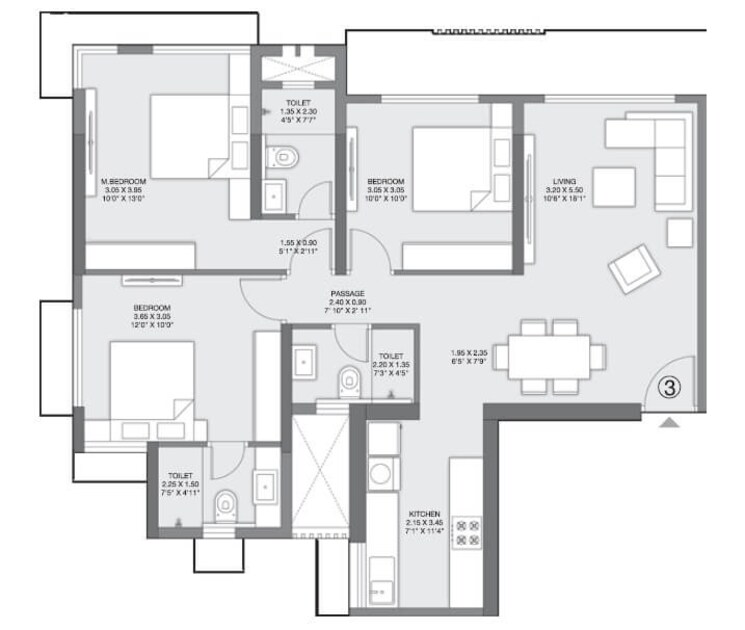 Other, godrej-nest-kandivali 3 Bedroom 935 Sq.Ft. Apartment In Kandivali East Mumbai 9351543