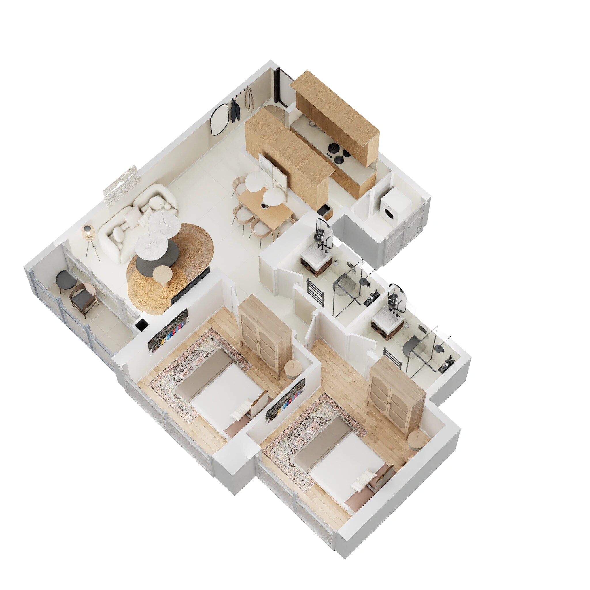 2 BHK 655 Sq. Ft. Apartment