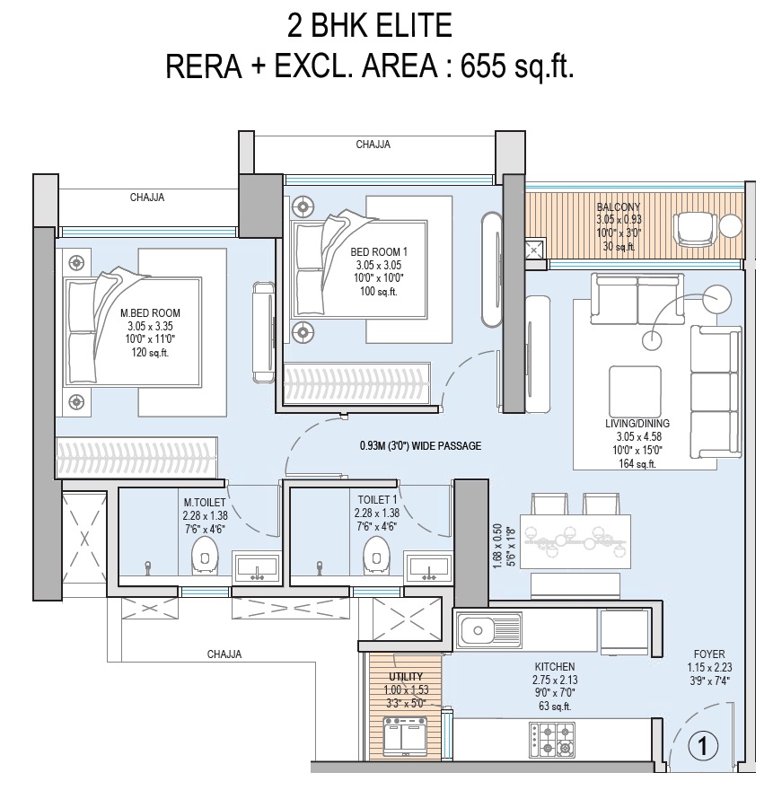 2 BHK 655 Sq. Ft. Apartment in Godrej Nurture Mumbai