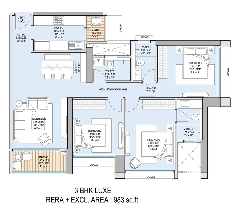 Other, godrej-nurture-mumbai 3 Bedroom 983 Sq.Ft. Apartment In Bhandup West Mumbai 9003637