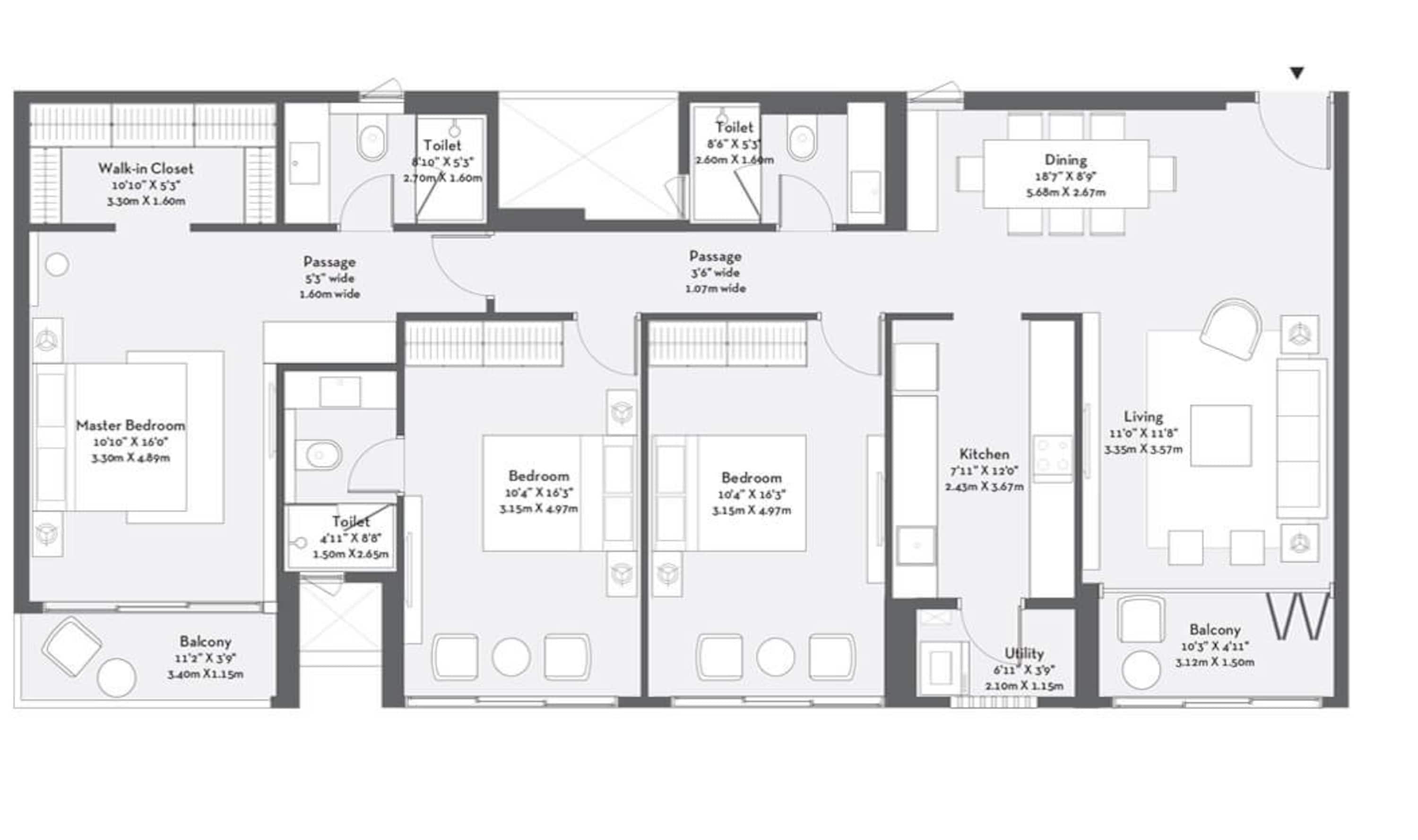 godrej origins the trees apartment 3bhk 1332sqft 1