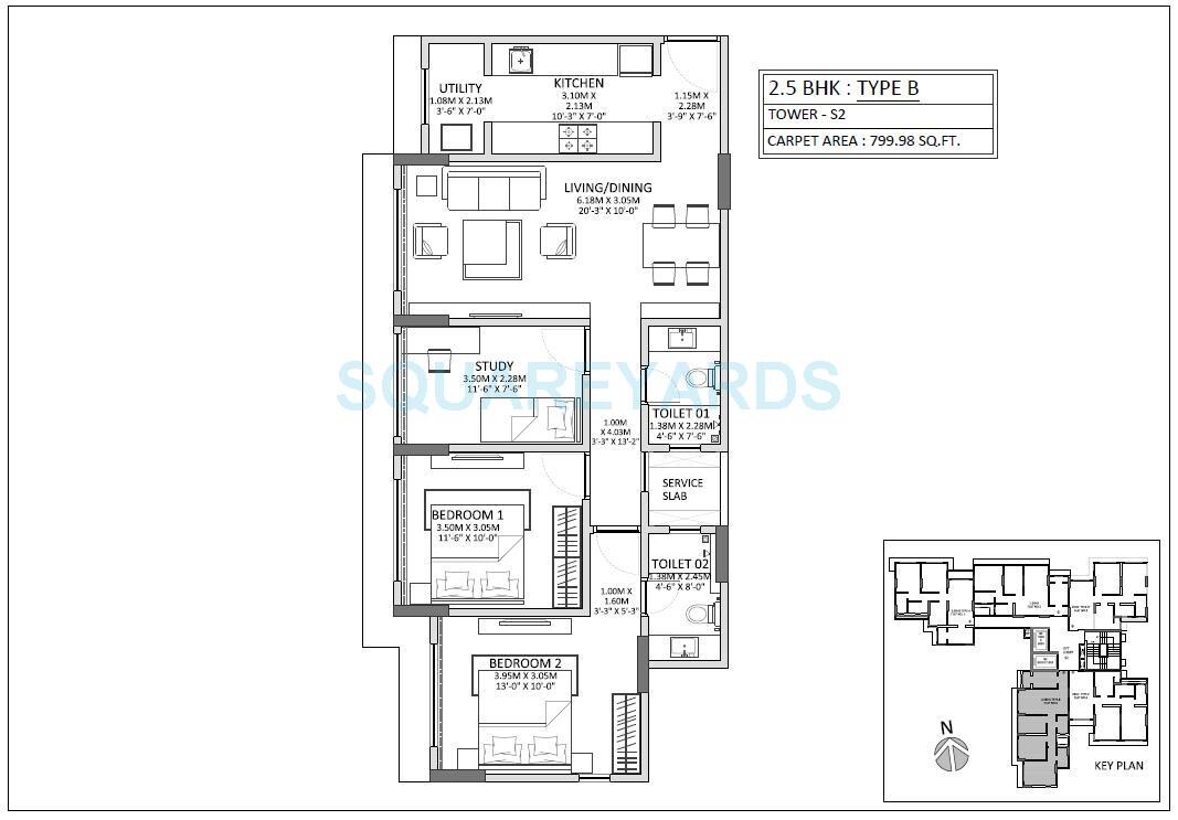 Other, godrej-prime 2 Bedroom 800 Sq.Ft. Apartment In Chembur Mumbai 8834613