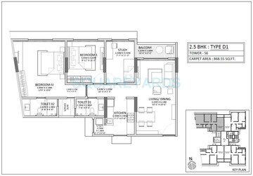  2 BHK Apartment at Godrej Prime, Chembur – for Rent