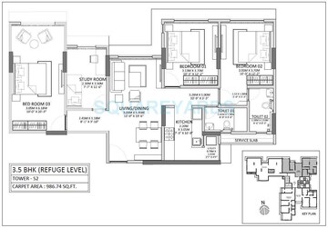  3 BHK Apartment at Godrej Prime, Chembur – for Rent